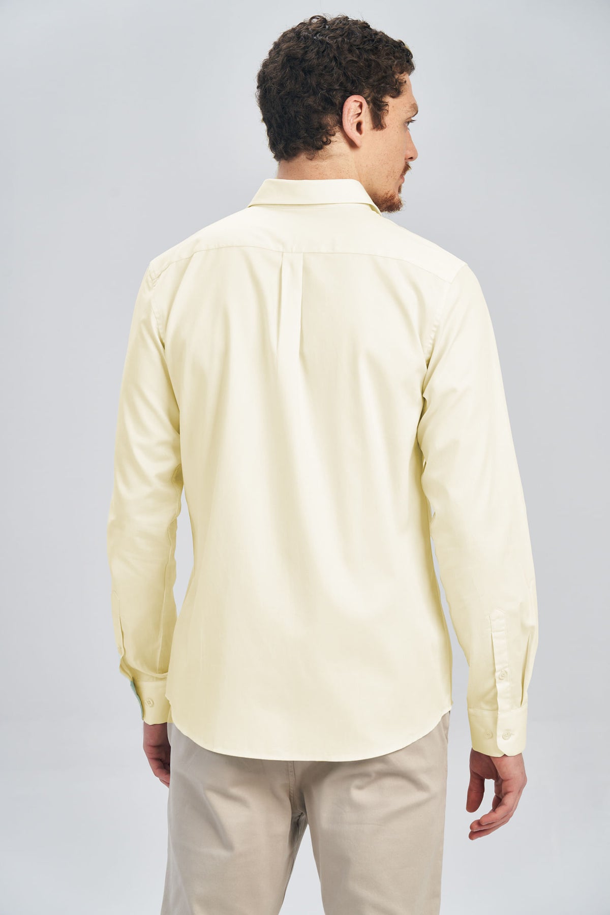 Camisa Manga Longa Scrivania Masculina Acostamento Amarelo