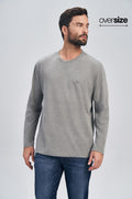 Camiseta Manga Longa Masculina Oversize Acostamento Azul Sky