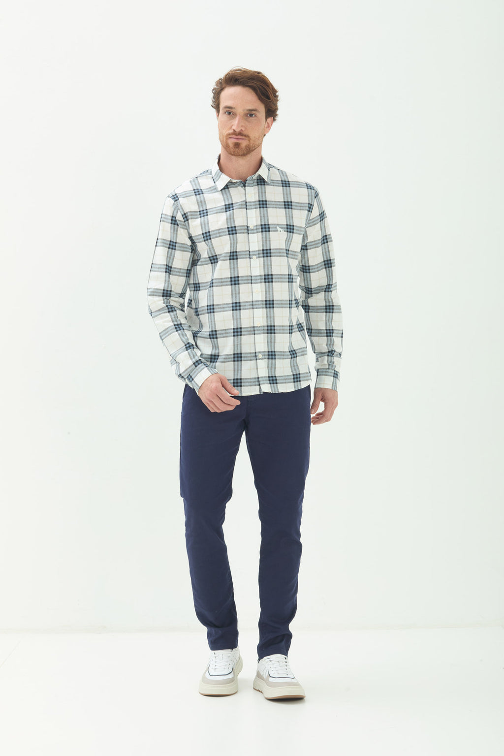 Calça Sarja Casual Masculina Acostamento Marinho