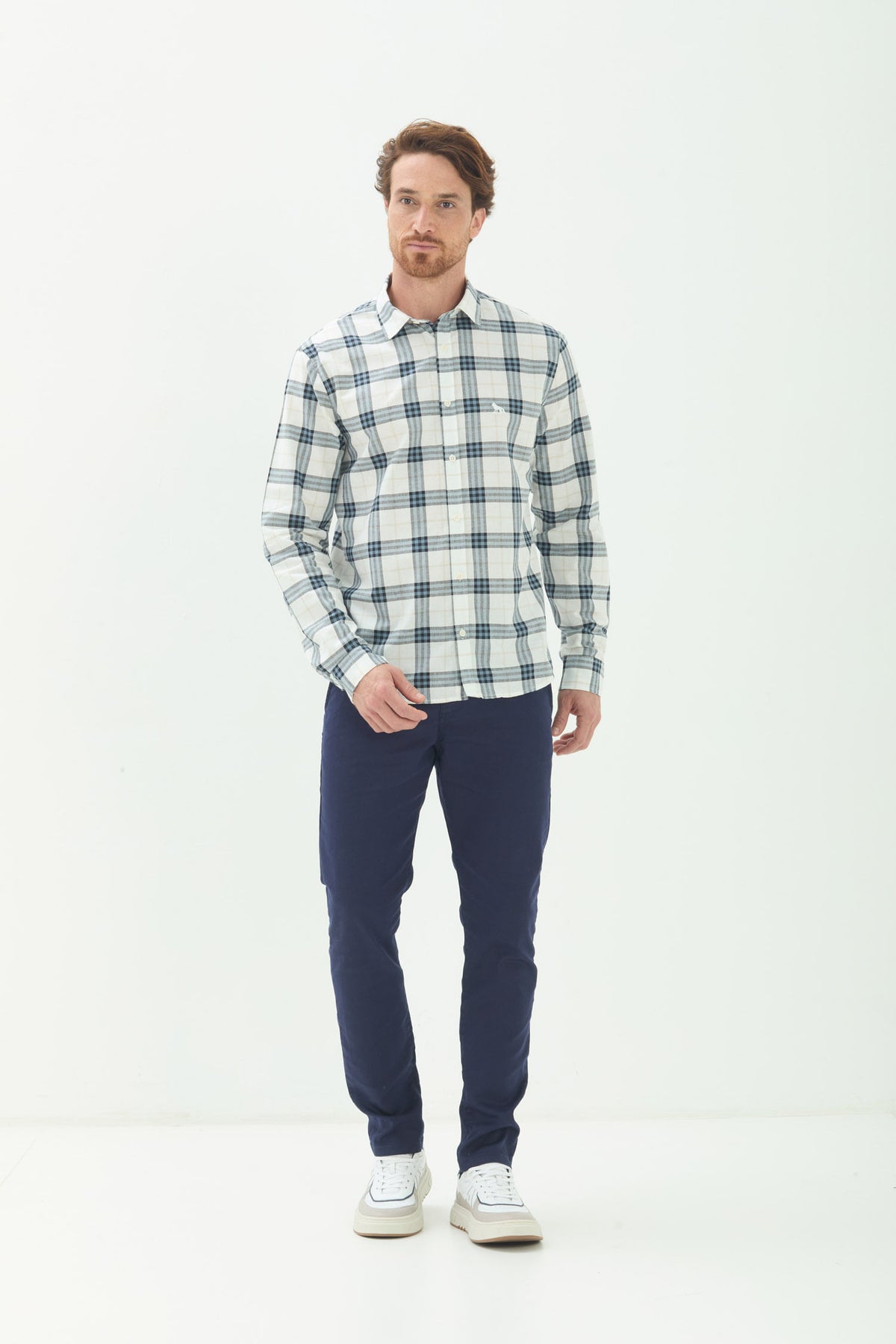 Calça Sarja Casual Masculina Acostamento Marinho