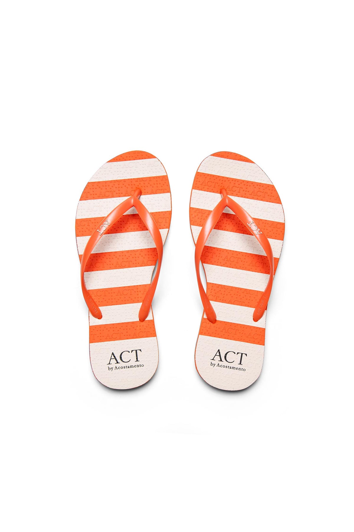 Chinelo Listrado ACT Feminino Tangerina