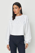 Blusão Moletom Cristal Feminino Acostamento Off White