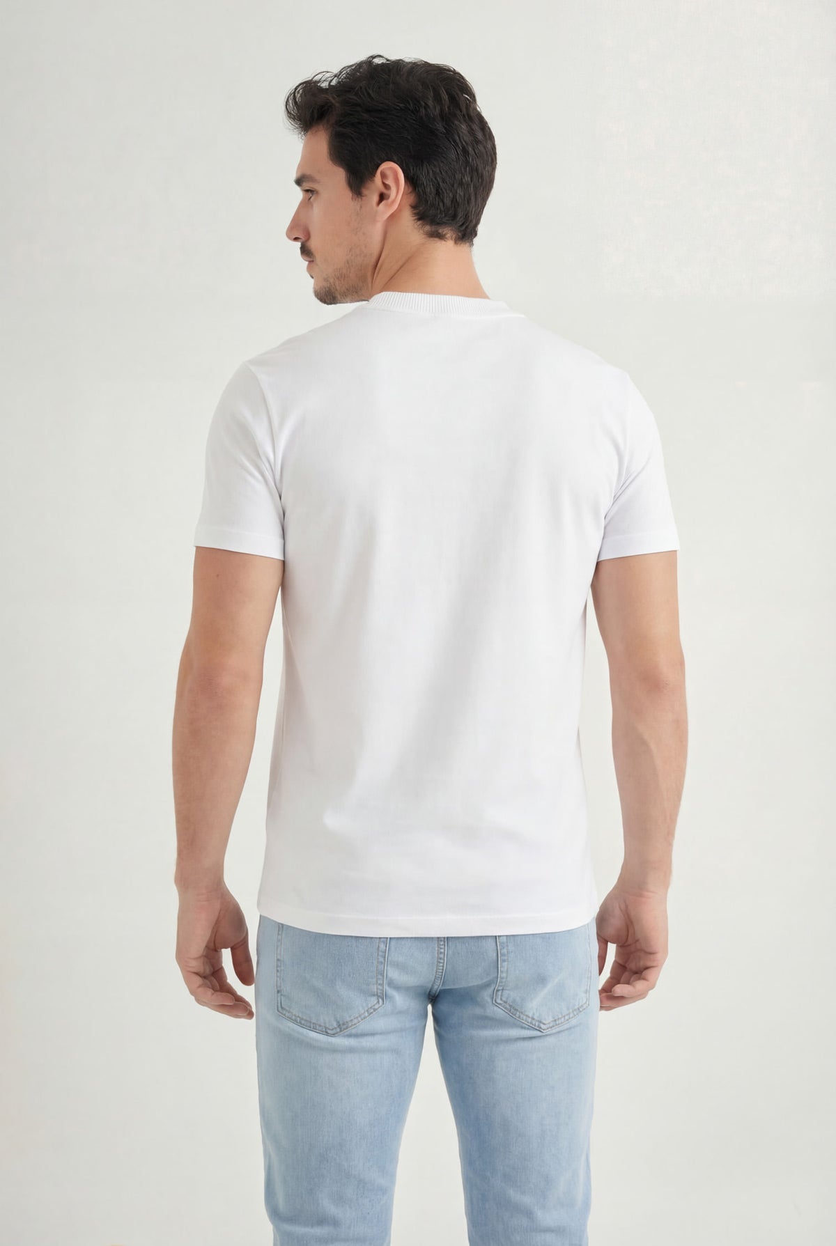 Camiseta Logo Print Masculina Acostamento Branco