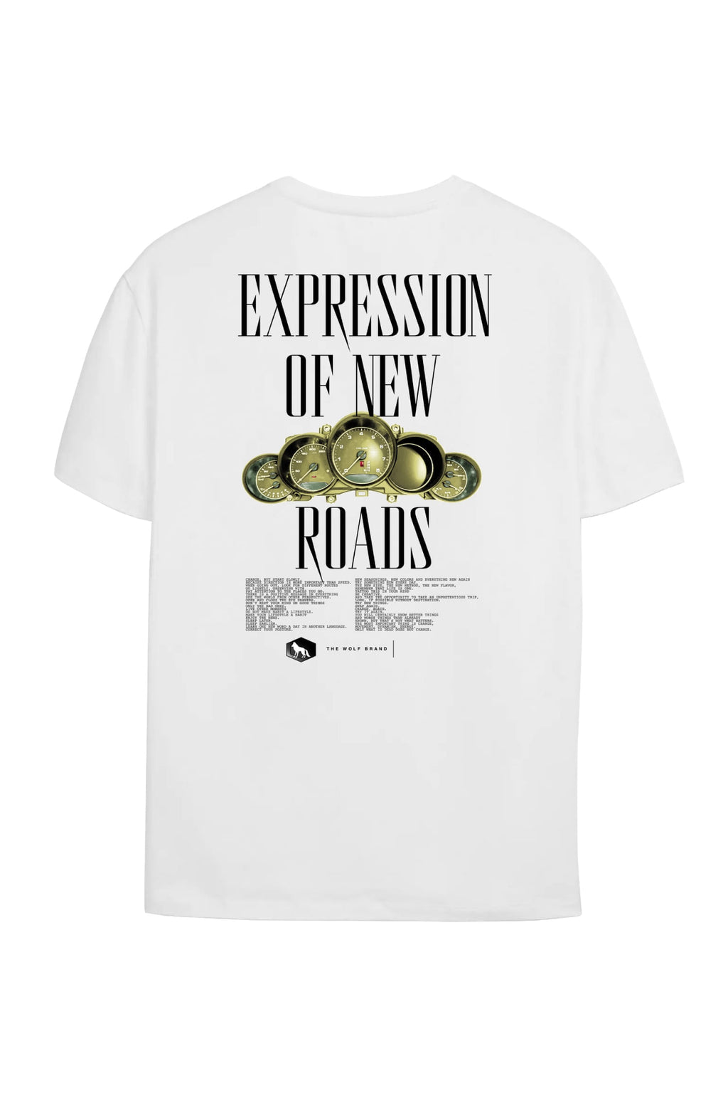 Camiseta Roads Masculina Oversize Acostamento Branco