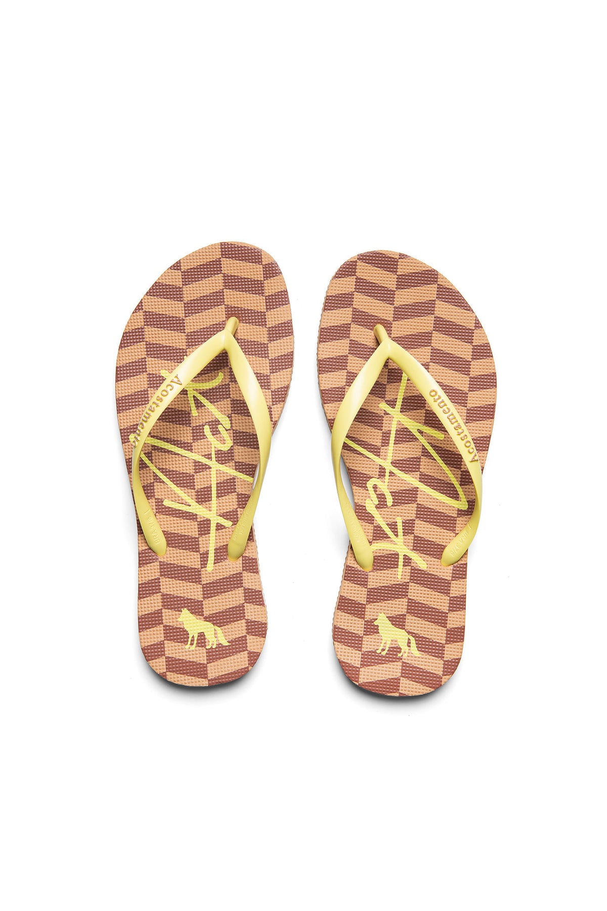 Chinelo Check com Lettering ACT Feminino Natural C/ Citrino