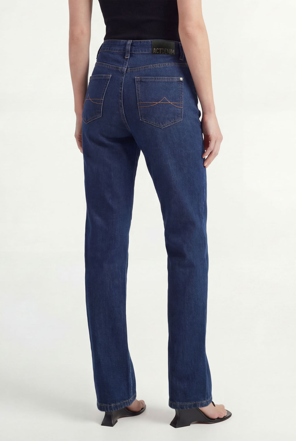 Calça Jeans Relaxed Fit ACT Feminina Jeans Escuro