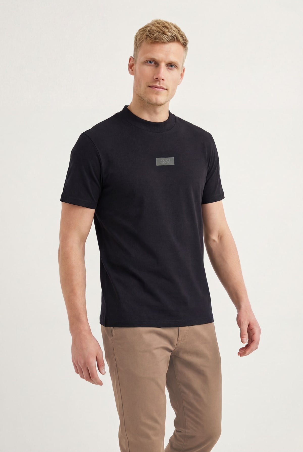 Camiseta Com Elastano Masculina Acostamento Preto