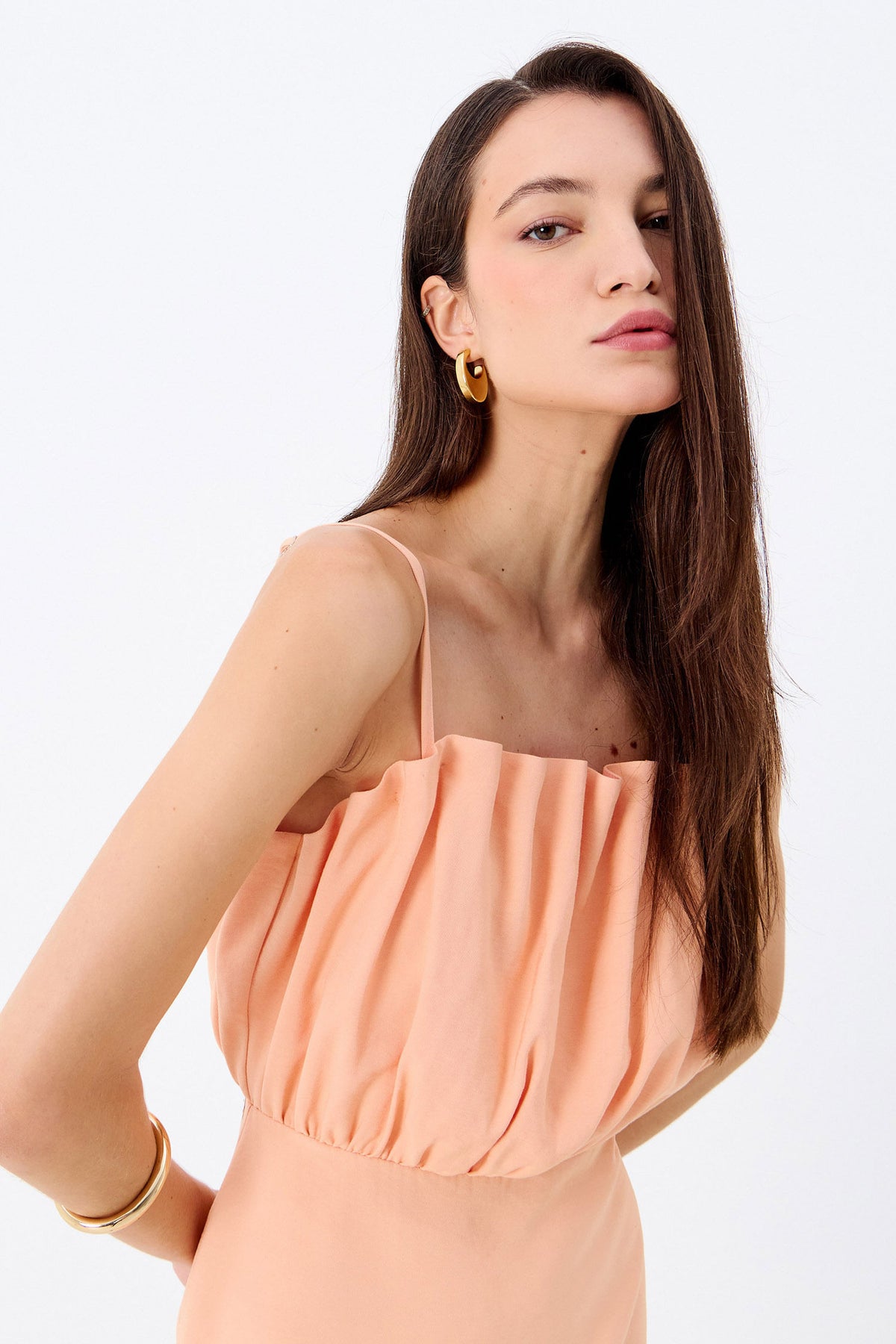 Vestido Curto Busto Franzido ACT Feminino Nectar