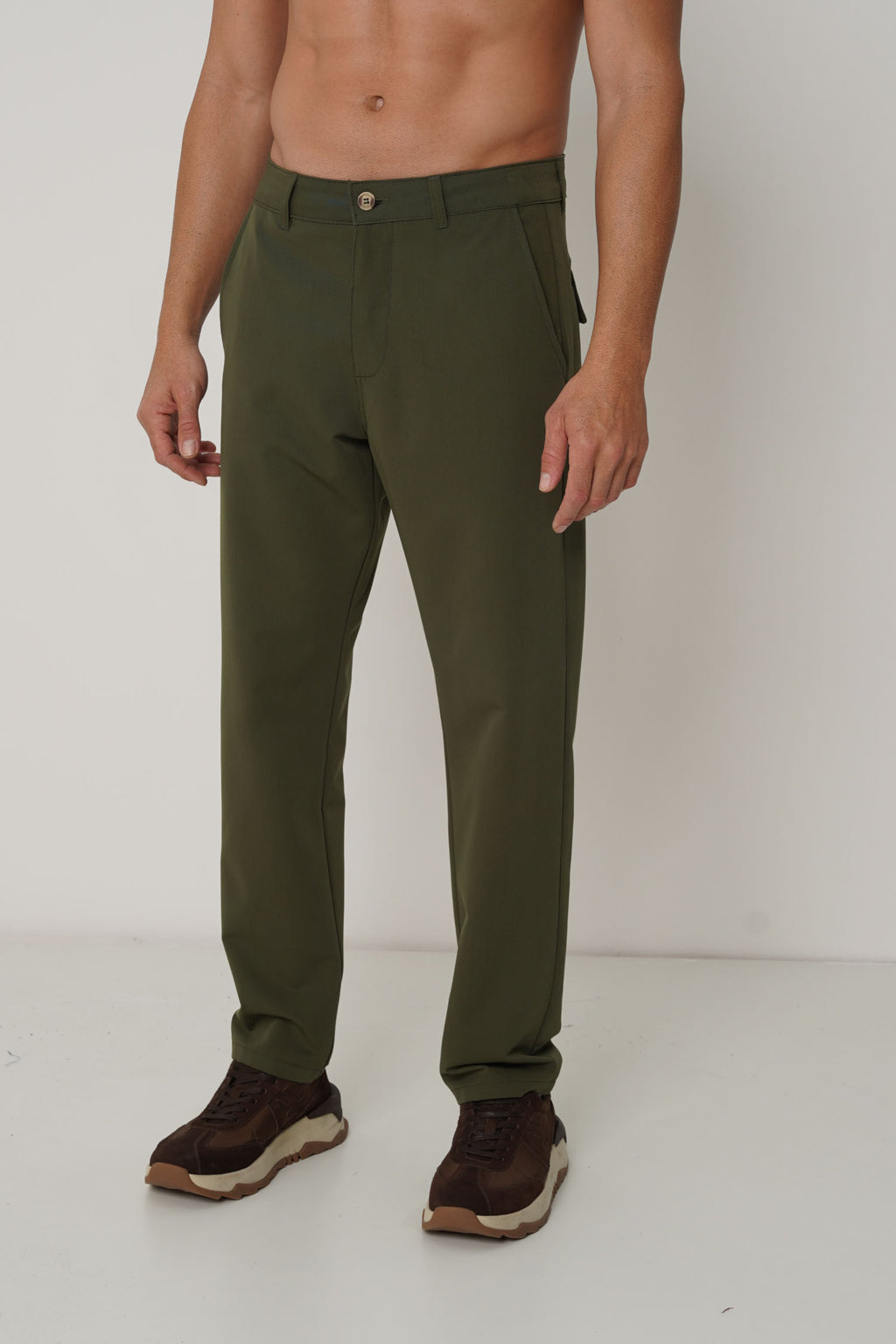 Calça Alfaiataria Clássica Masculina Acostamento Verde