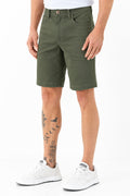 Bermuda Sarja Casual Masculina Acostamento Verde Militar