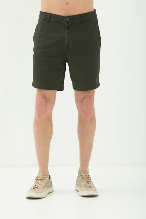 Bermuda Texturizada Masculina Acostamento Verde Folhagem