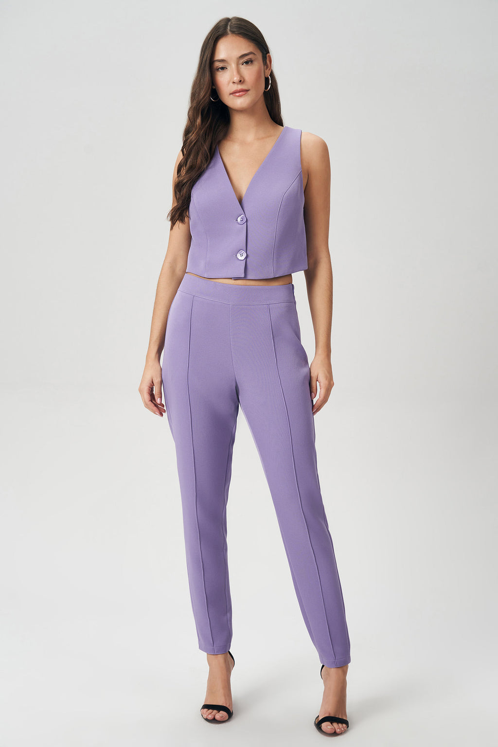 Calça Fashion Com Nervura Feminina Acostamento Passion Purple