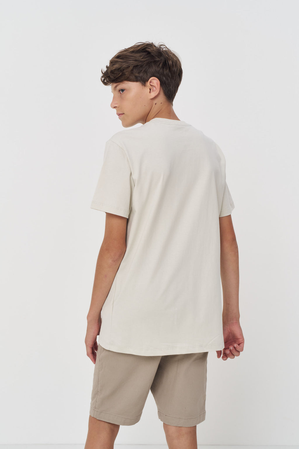 Camiseta Essencial Menino Acostamento Next Cinza Gelo
