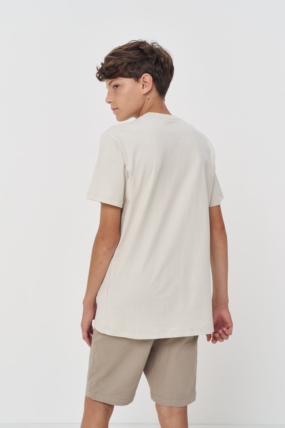 Camiseta Essencial Menino Acostamento Next Cinza Gelo