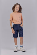 Bermuda Jeans Casual Menino Acostamento Next Jeans Escuro