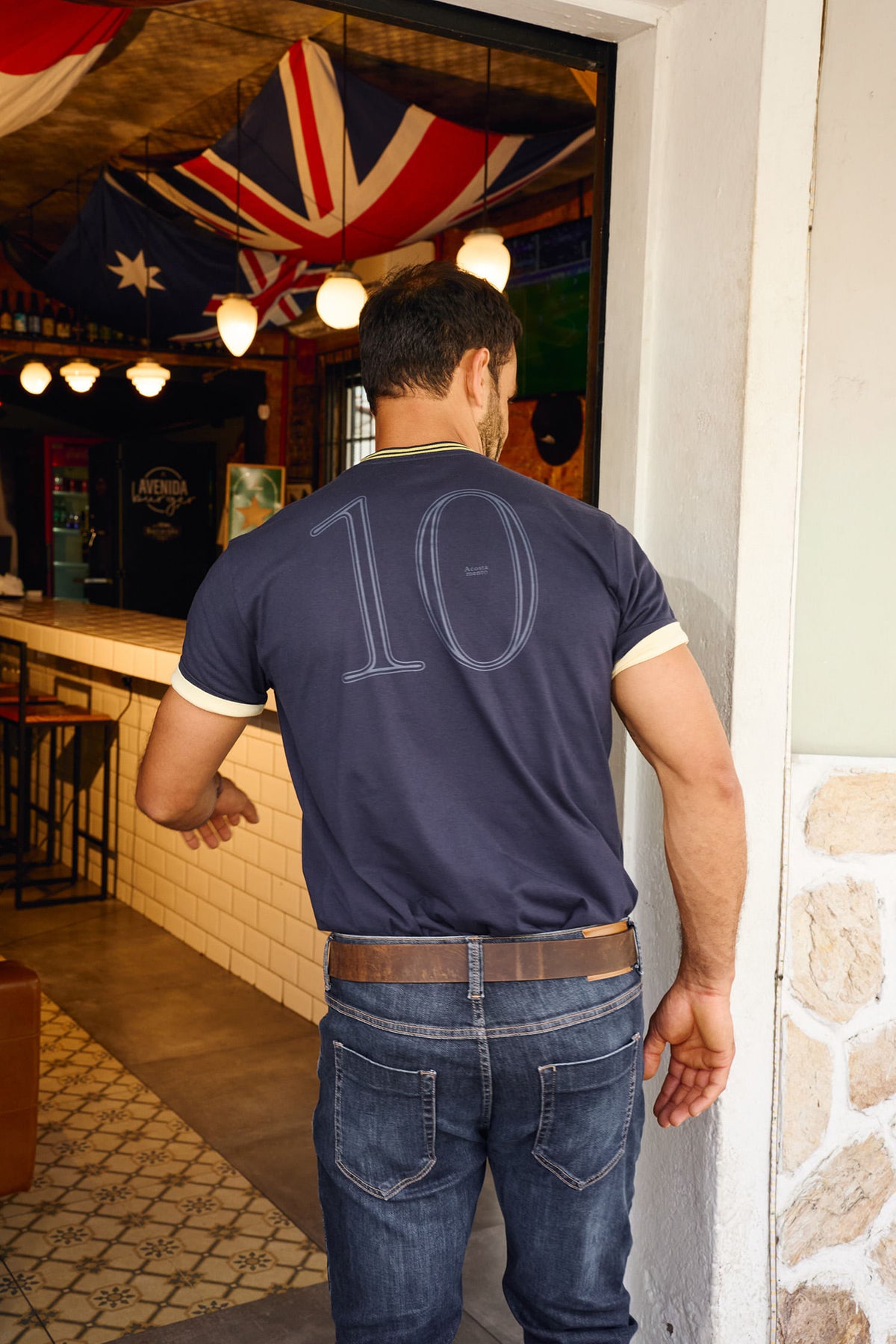 Camiseta Copa 10 Masculina Acostamento Marinho