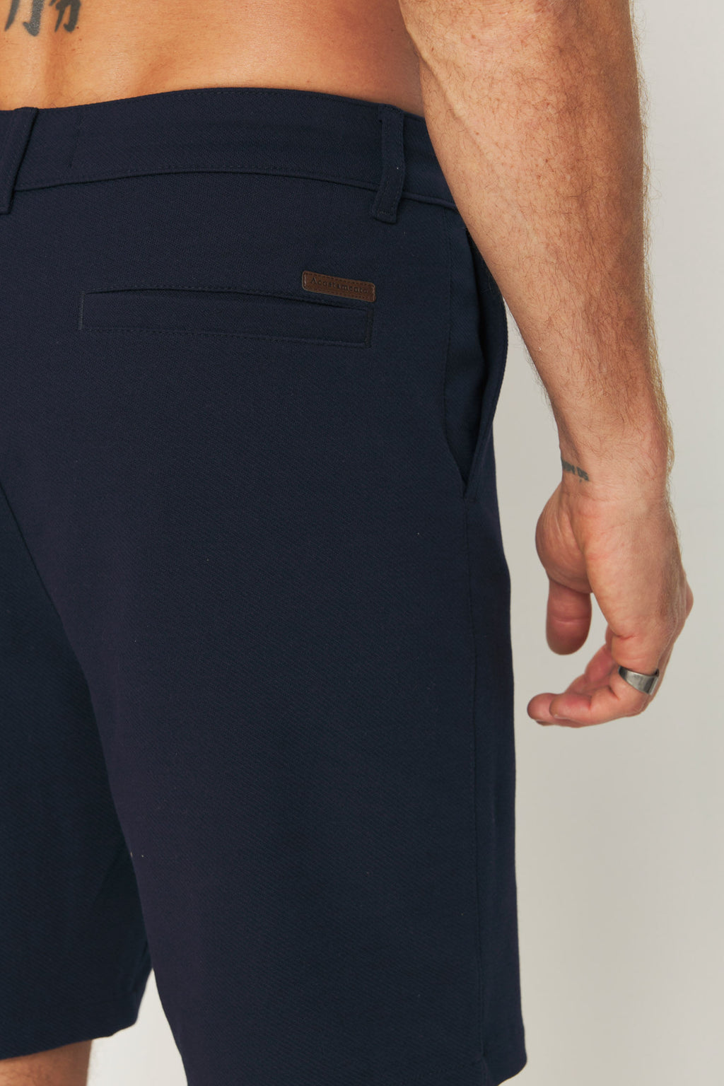Bermuda Casual Malha Masculina Acostamento Marinho