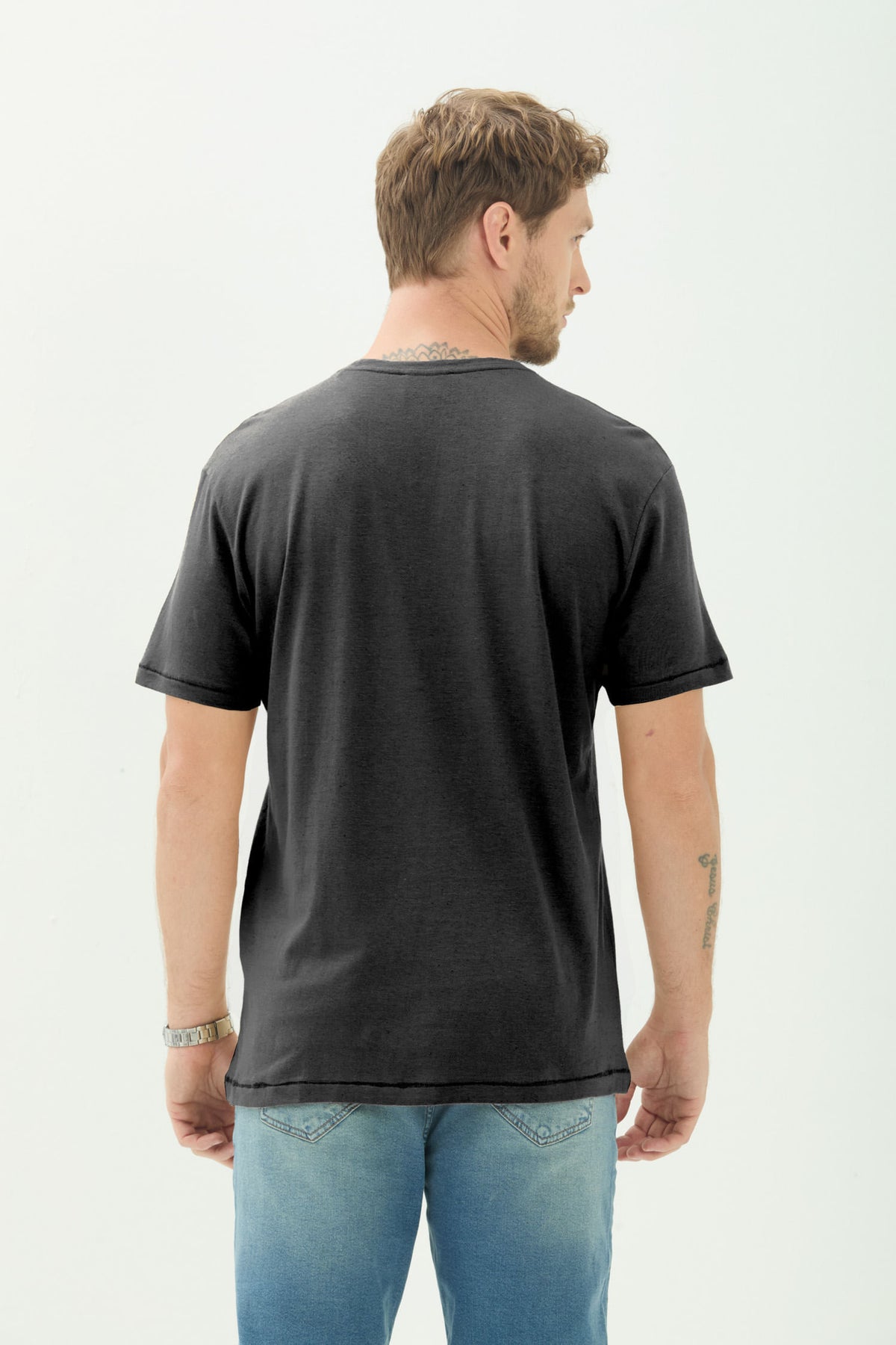 Camiseta Minimalista Masculina Acostamento Preto