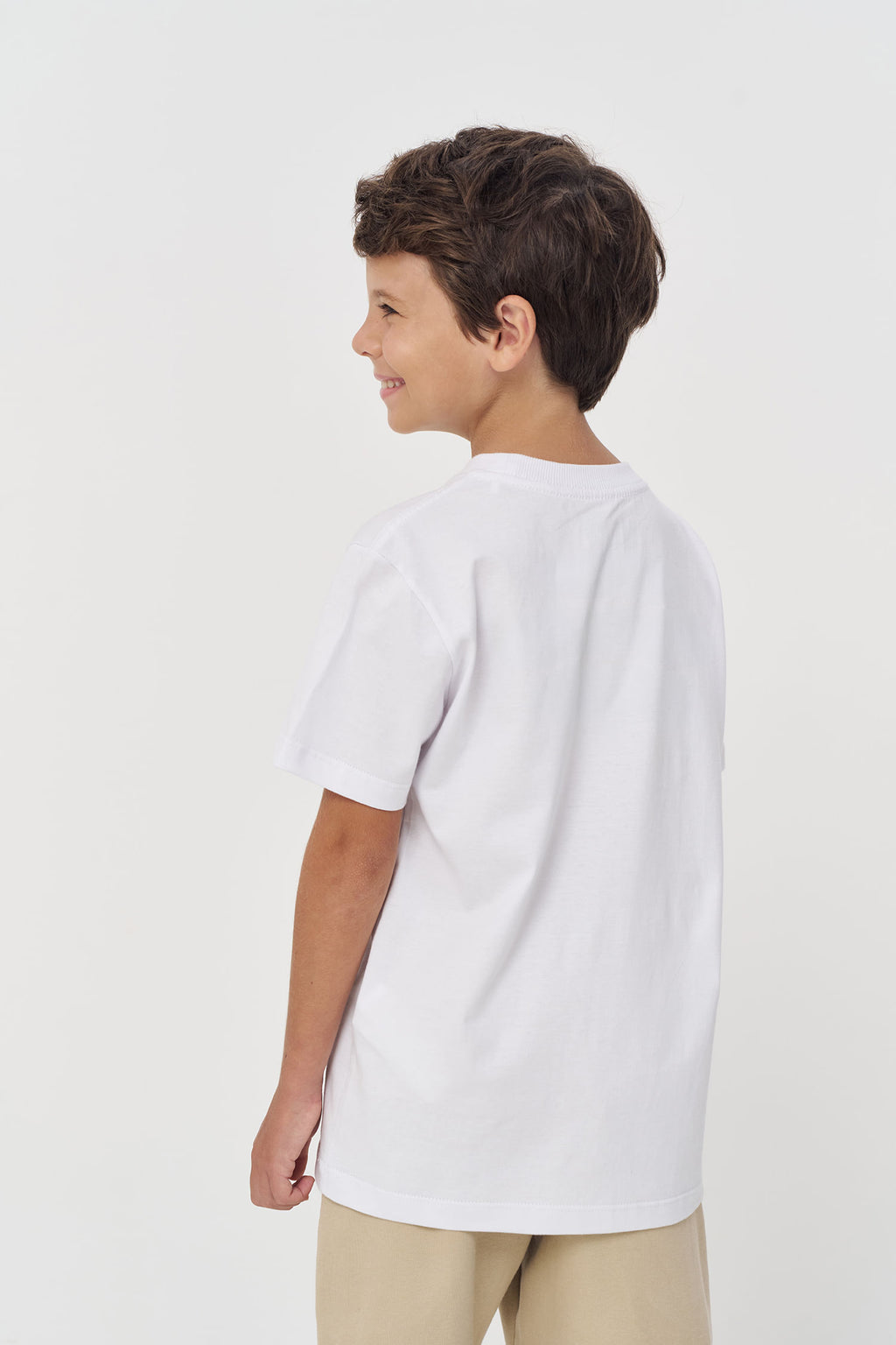 Camiseta Lobo Menino Acostamento Next Branco