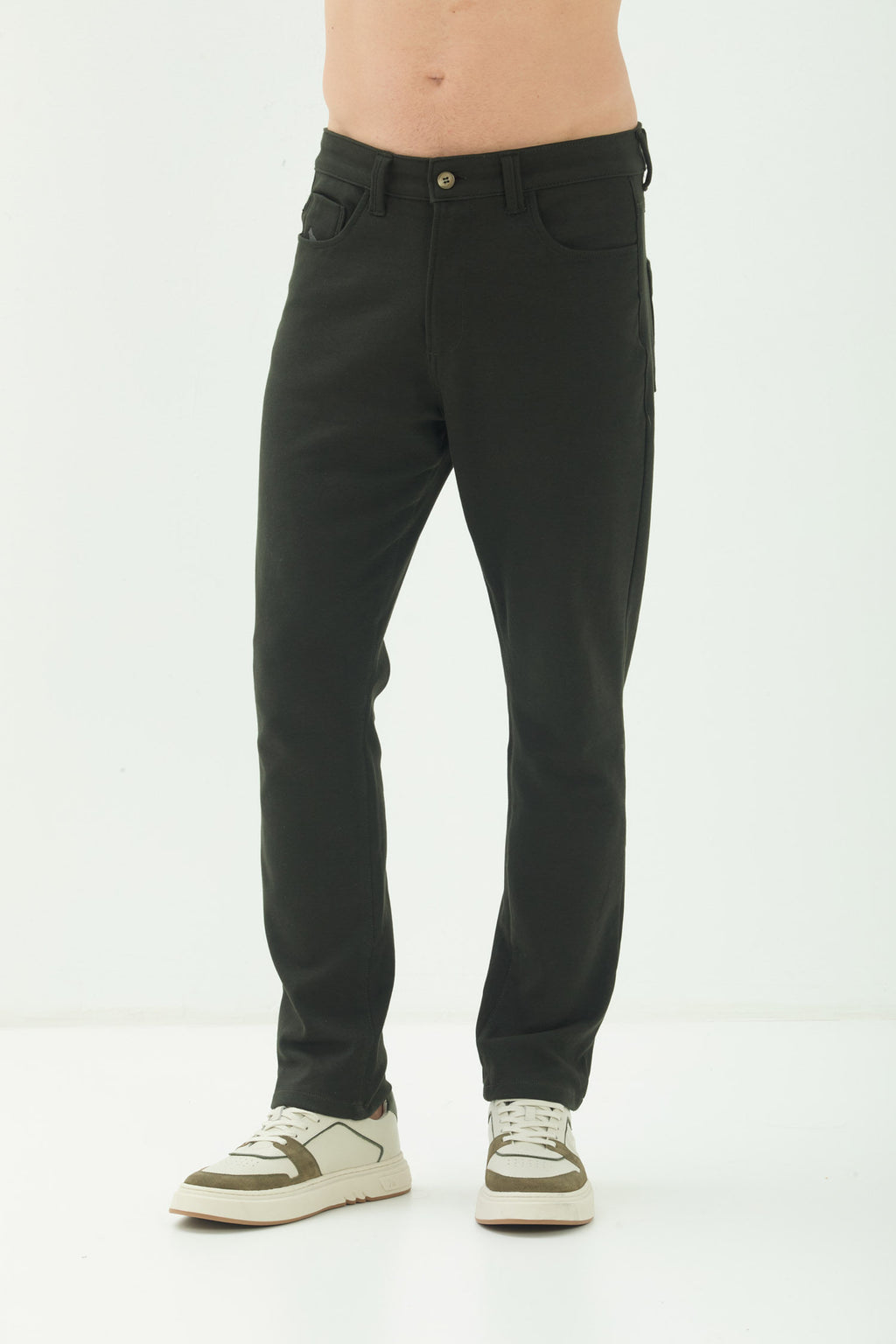 Calça Moletom Casual Masculina Acostamento Verde Folhagem