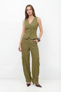 Colete De Alfaiataria ACT Feminino Golden Olive