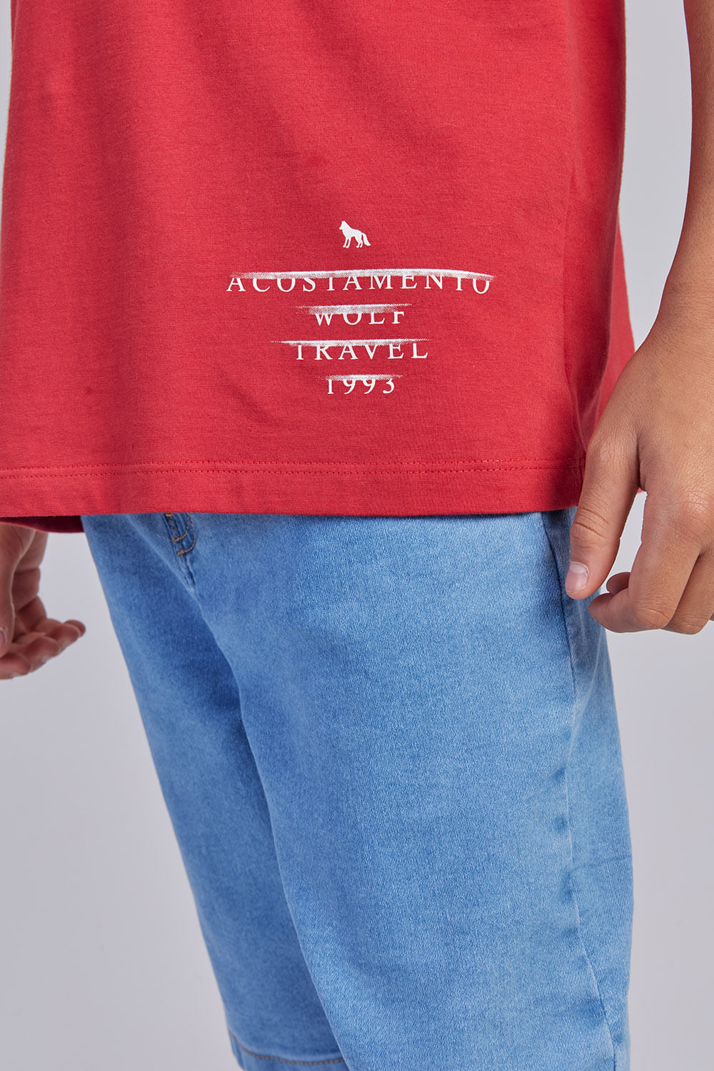 Camiseta Barra Lettering Menino Acostamento Next Vermelho Chilli