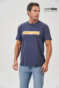 Camiseta Duct Tape Masculina Oversize Acostamento Mescla Grafite