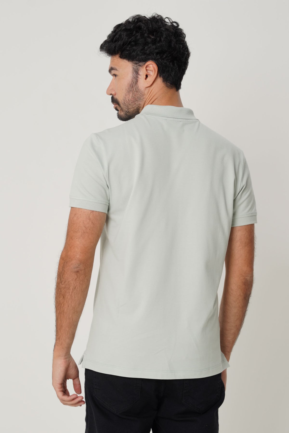Polo Casual Basic Masculina Acostamento Verde Cidreira