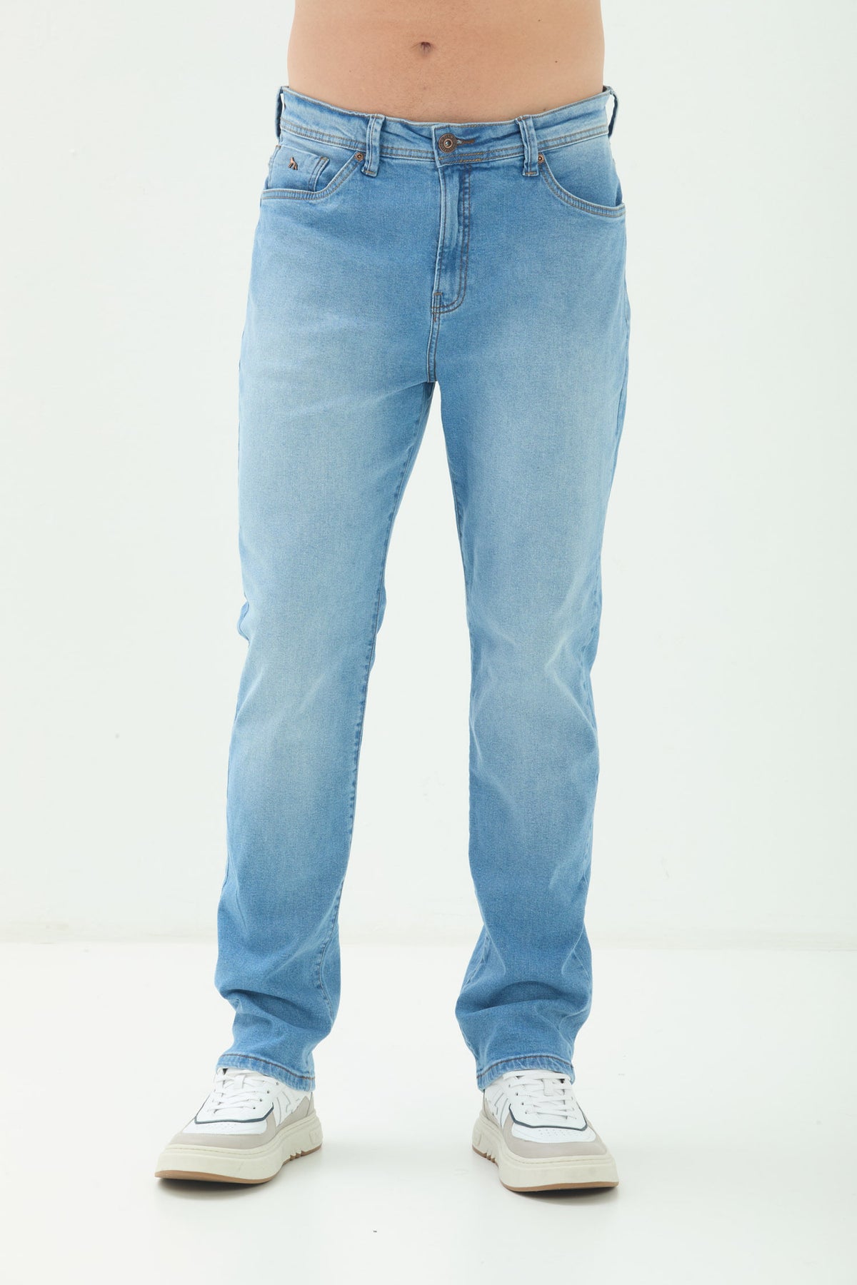 Calça Jeans Rock Tradicional Masculina Acostamento Jeans Intermediario