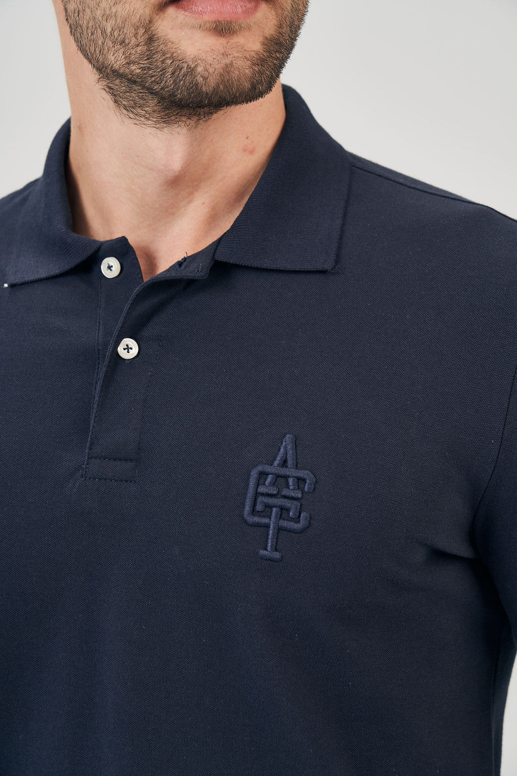 Polo Bordado ACT Masculina Acostamento Marinho