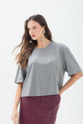 T-Shirt Breeze Feminina ACT Feminino Mescla Grafite