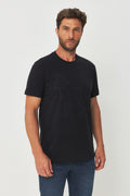 Camiseta Lobo Minimal Masculina Acostamento Preto