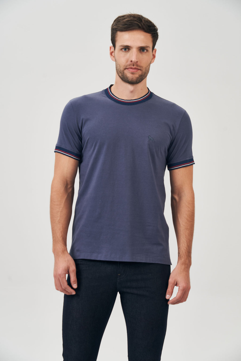Camiseta Contraste Masculina Acostamento Preto