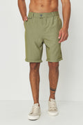 Bermuda Alfaiataria Masculina Acostamento Verde Mesclado