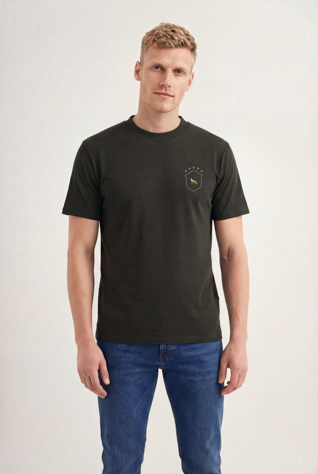 Camiseta Copa Básica Masculina Acostamento Verde Folhagem