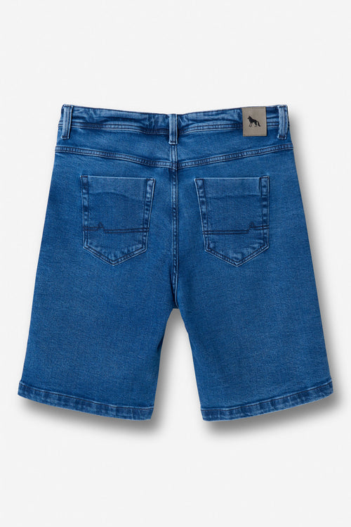 Bermuda Jeans Casual Masculina Acostamento Jeans Intermediario