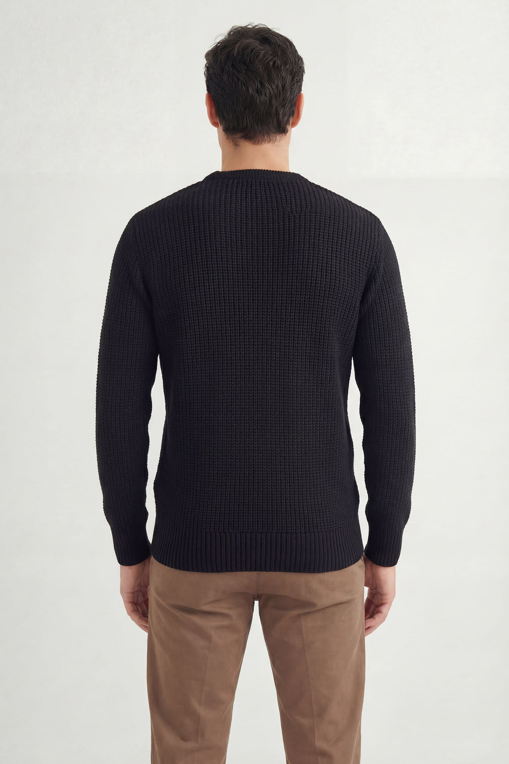 Suéter Tricot Conforto Masculino Acostamento Preto