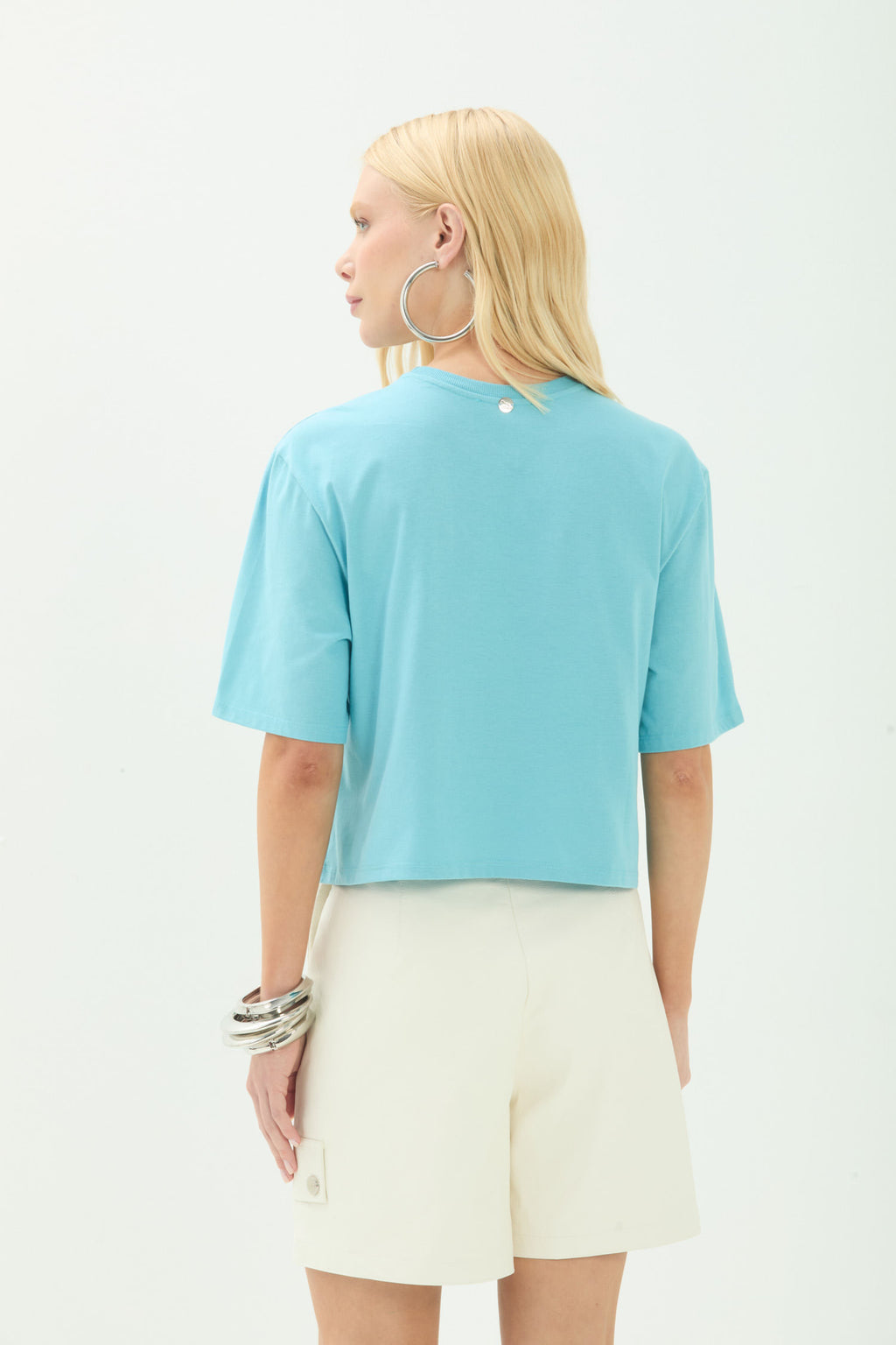T-Shirt Over Lover ACT Feminino Misty Blue