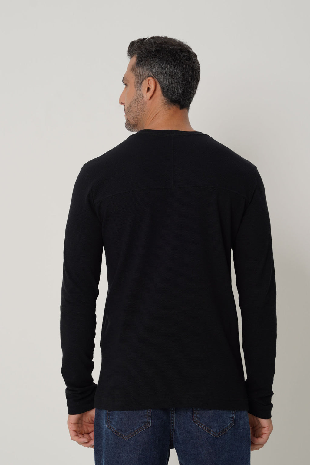 Camiseta Manga Longa Masculina Acostamento Preto