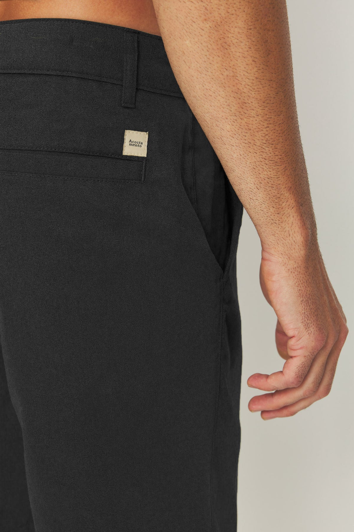 Bermuda Cotton Moderna Masculina Acostamento Preto