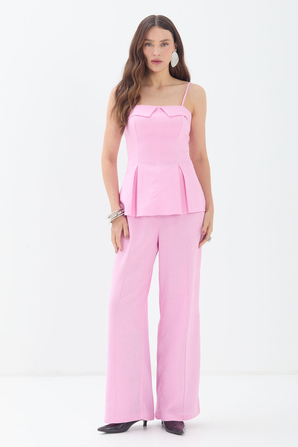 Blusa Alça em Linho ACT Feminino Pink Sunset