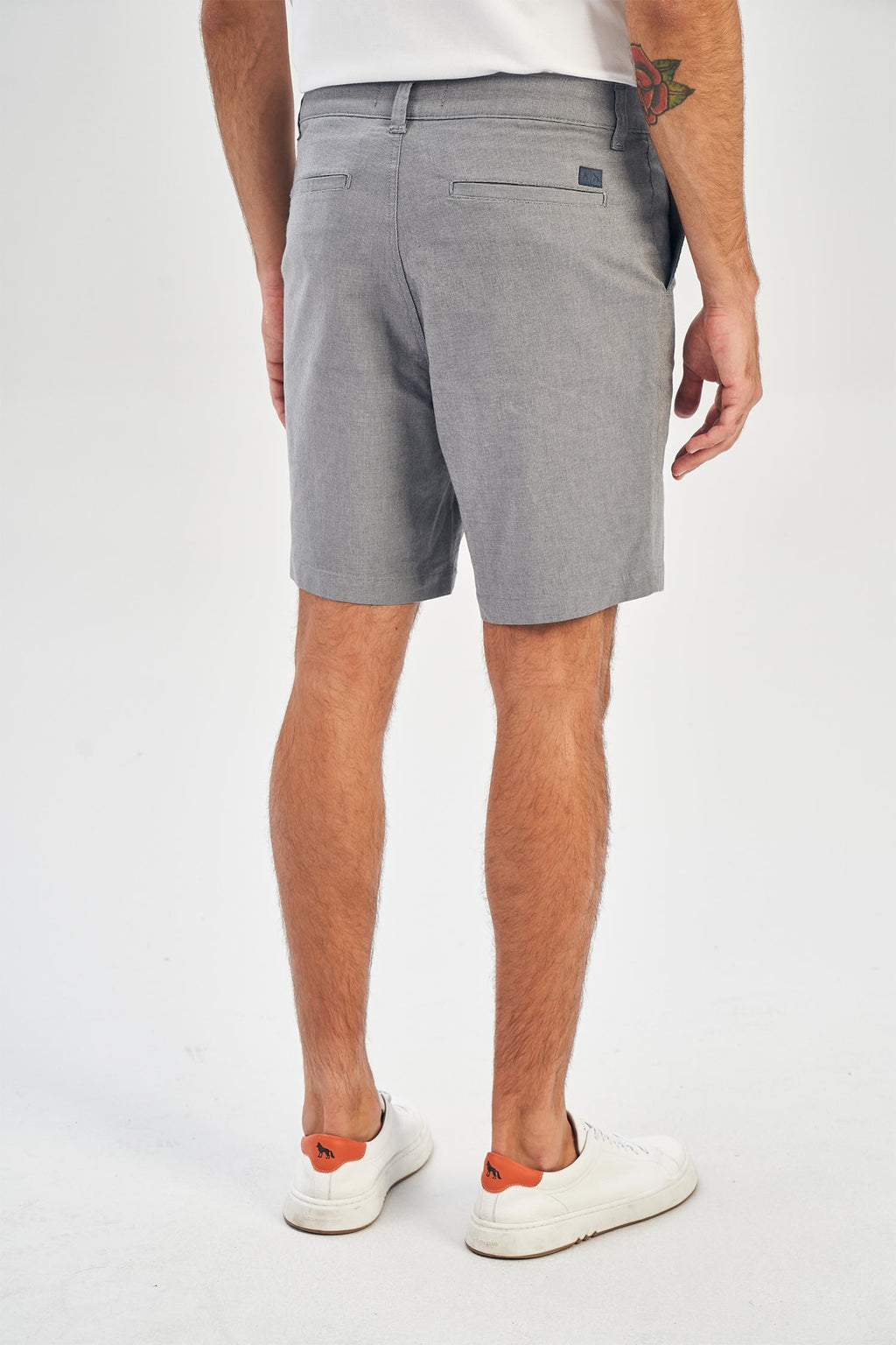 Bermuda Sarja Office Masculina Acostamento Azul Medio