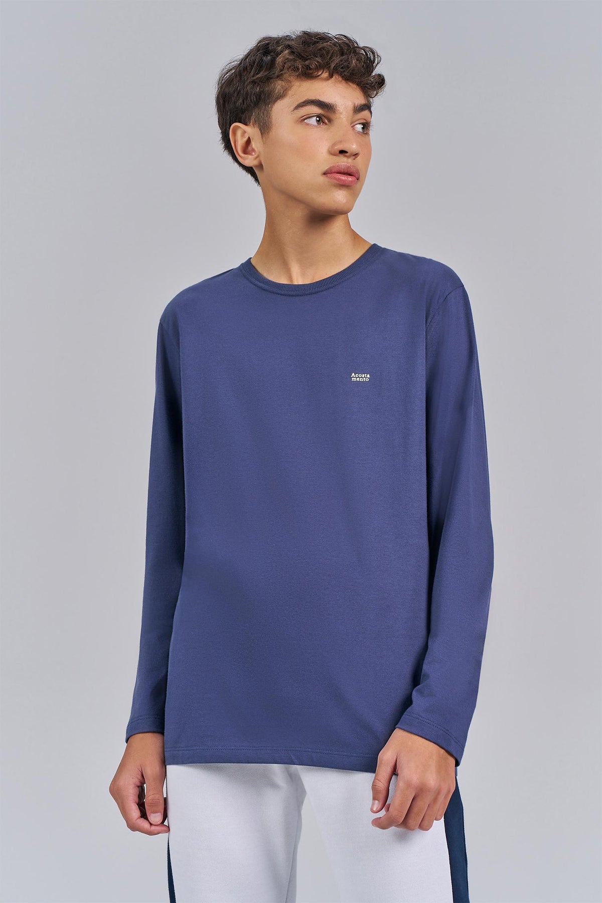 Camiseta Manga Longa Menino Acostamento Next Azul Navy