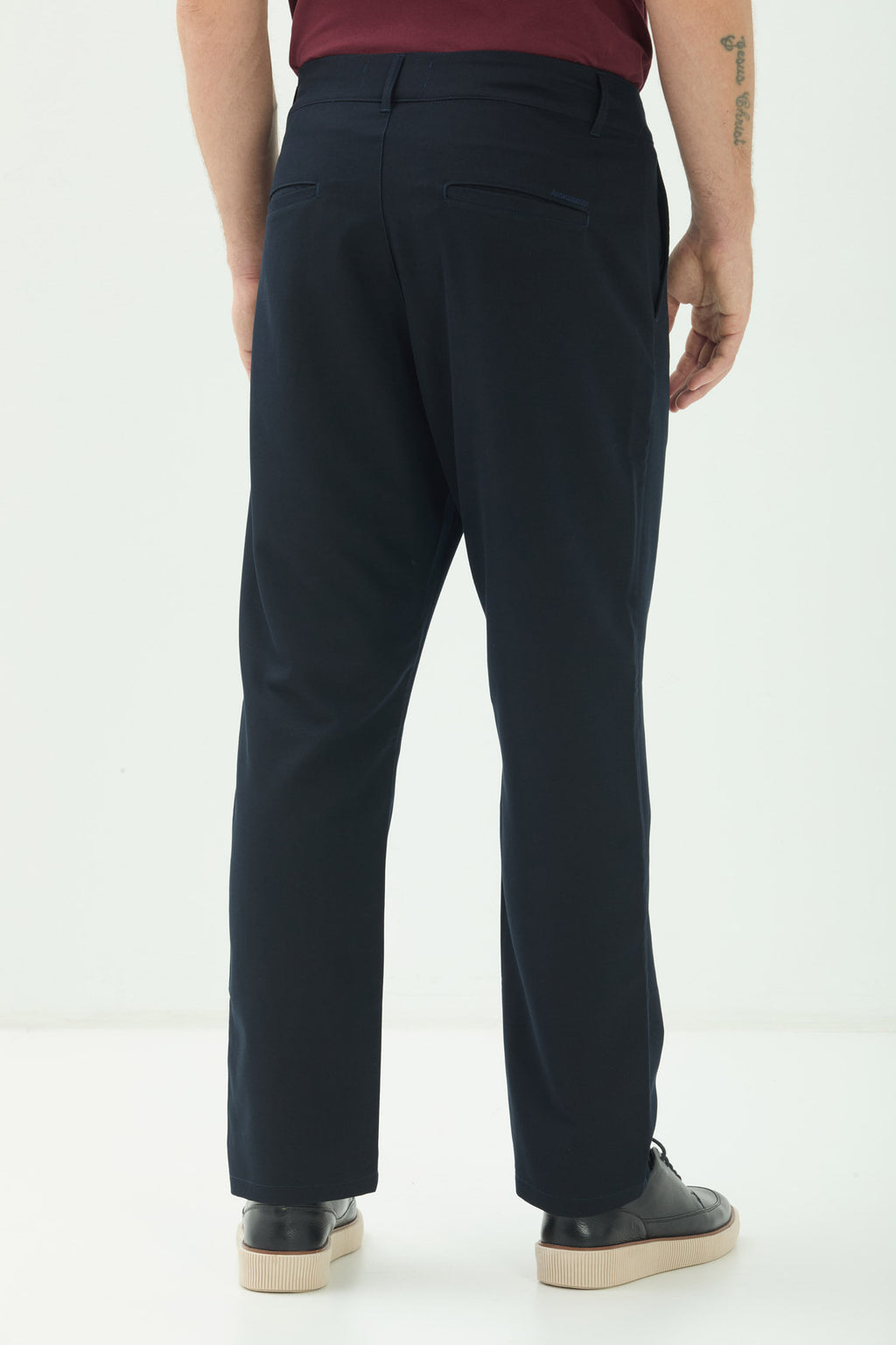 Calça Casual Com Elastano Masculina Acostamento Marinho
