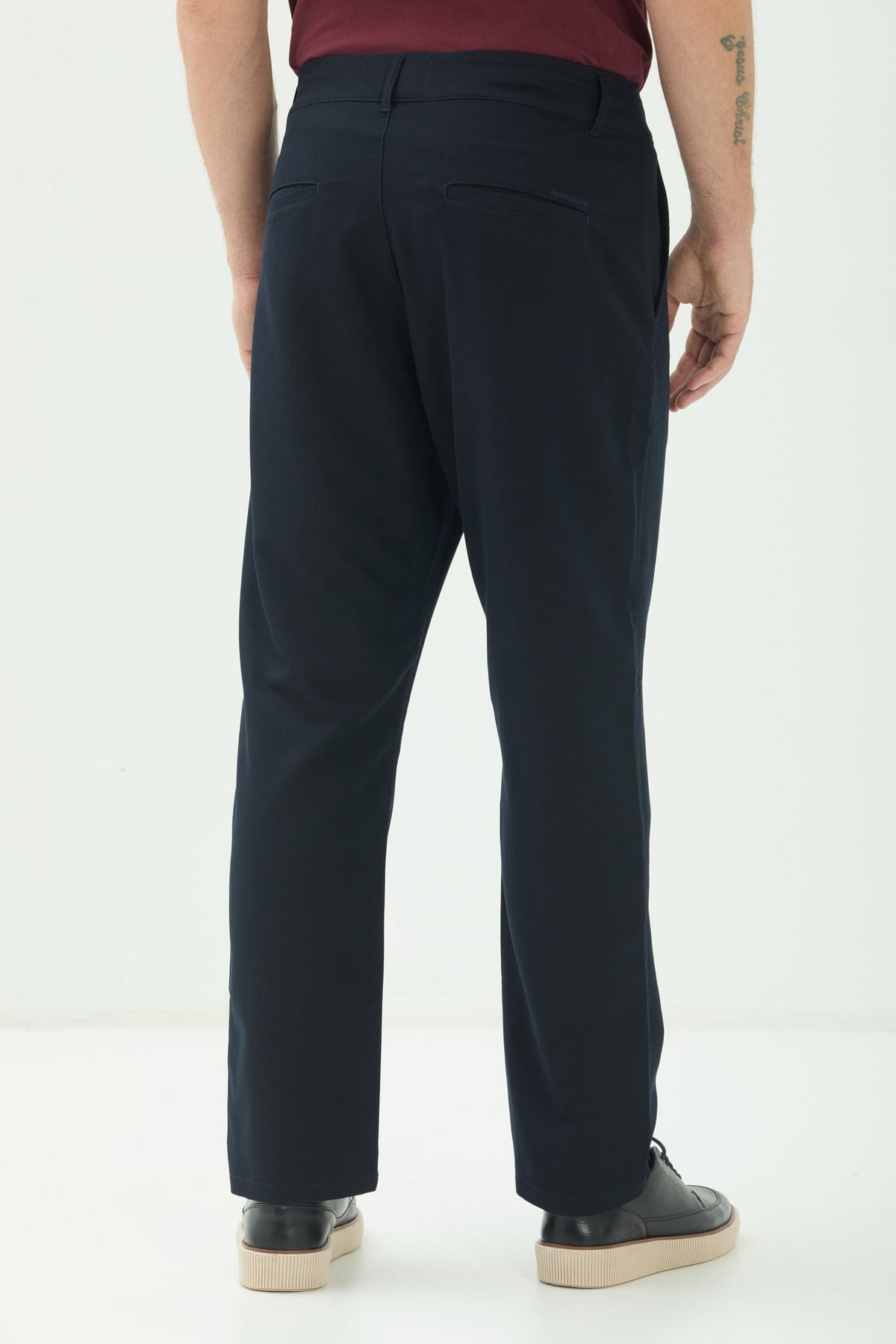 Calça Casual Com Elastano Masculina Acostamento Marinho