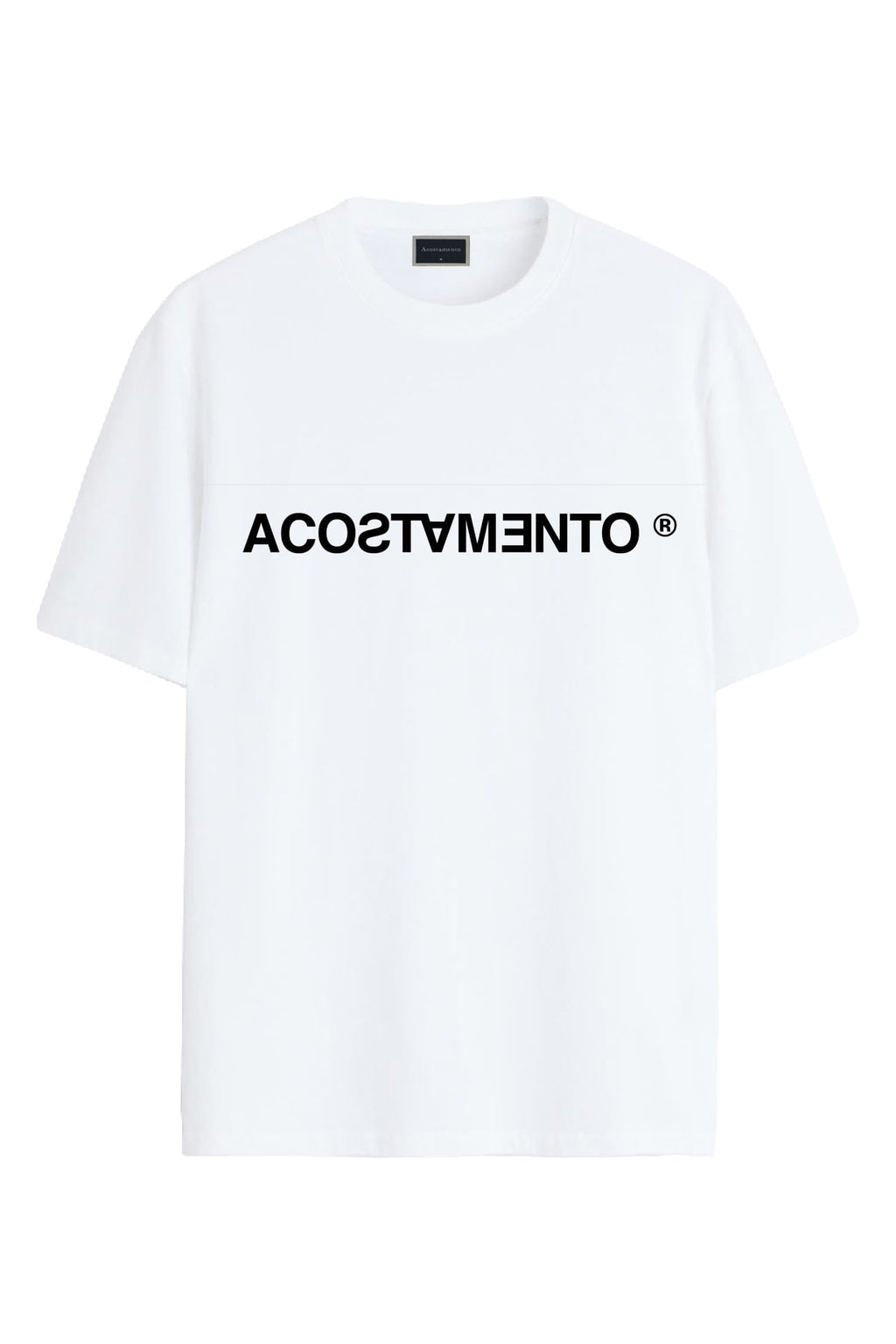 Camiseta Letters Invertido Masculina Acostamento Branco