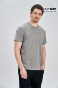 Camiseta Silk 1993 Masculina Oversize Acostamento Mescla Grafite
