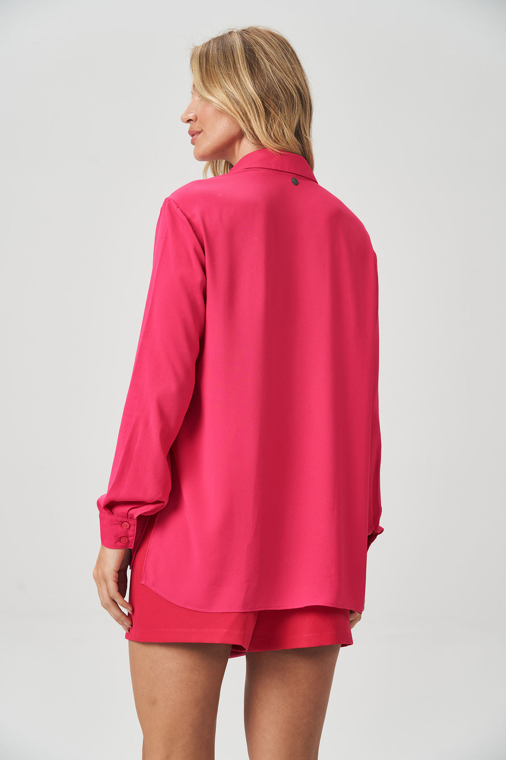 Camisa Drape Local Feminina Acostamento Pop Pink