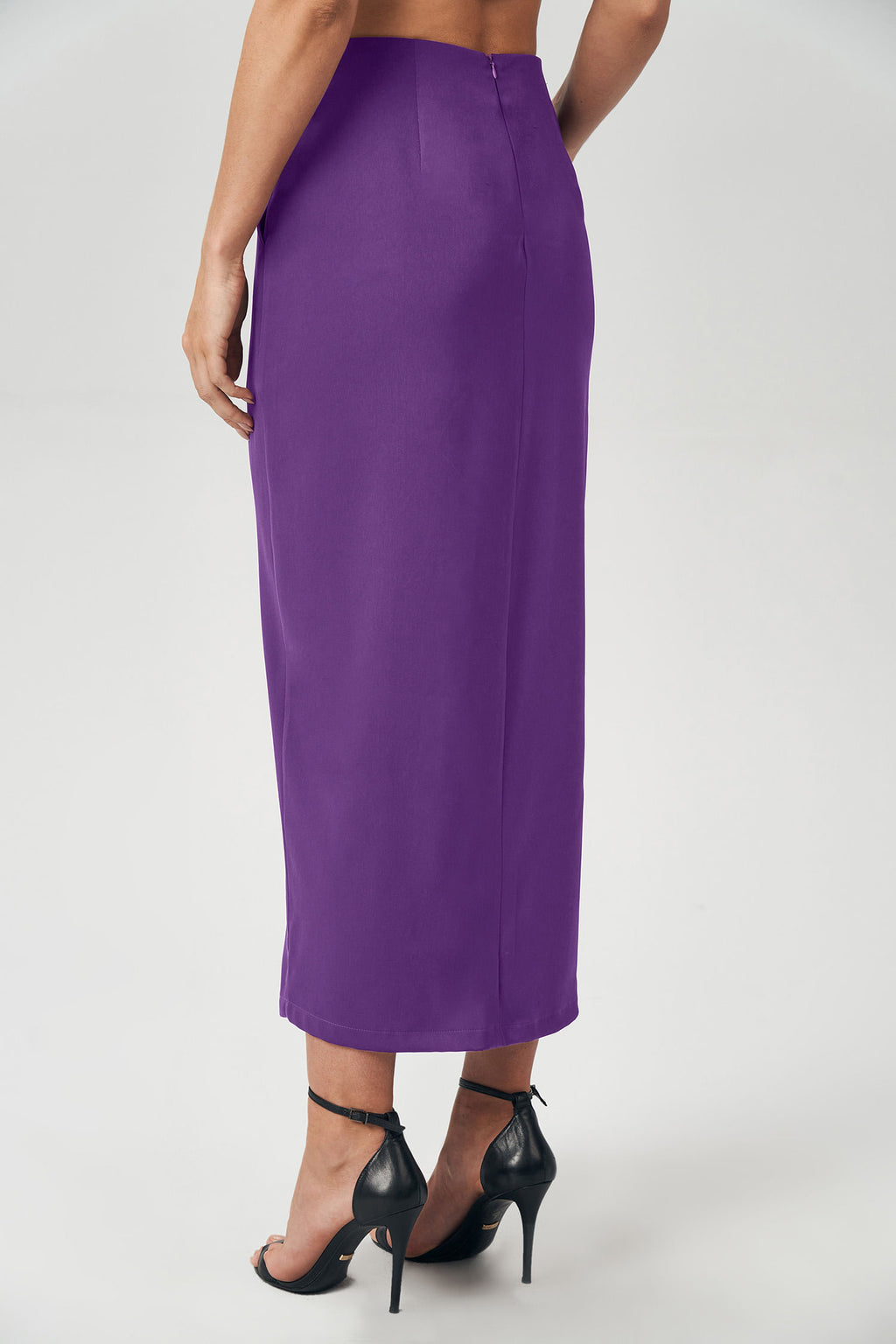 Saia Alfaiataria com Fenda Feminina Acostamento Purple
