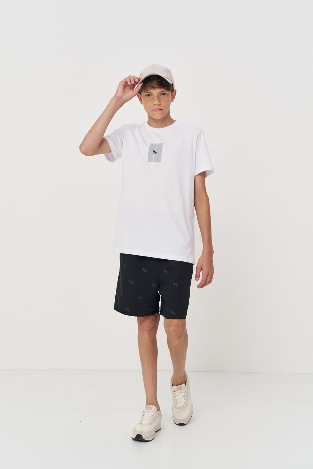 Camiseta Casual Menino Acostamento Next Branco